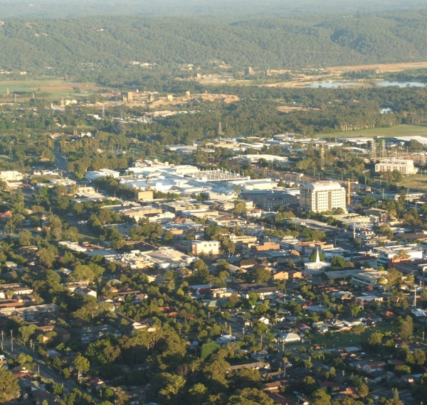 Commercial buildings in Penrith CBD, NSW